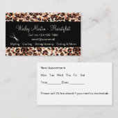 トレンディーヘアスタイリストアポイントメントカード 名刺 (正面/裏面)