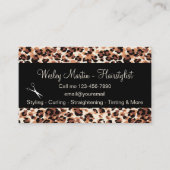 トレンディーヘアスタイリストアポイントメントカード 名刺 (正面)