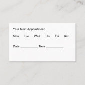 トレンディーヘアスタイリストアポイントメント名刺 予約カード (裏面)