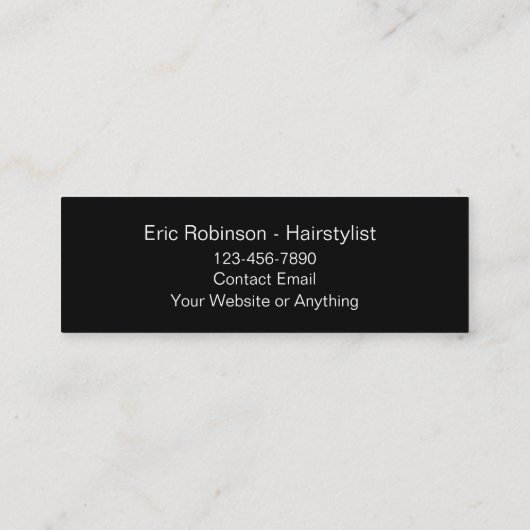 トレンディーヘアスタイリストコンパクト名刺 スキニー名刺 (裏面)