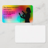 トレンディーヘアスタイリスト名刺デザイン 名刺 (正面/裏面)