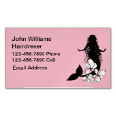 トレンディーヘア美しいテーマ マグネット名刺 (正面)