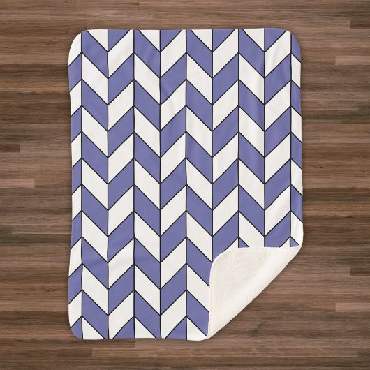 トレンディーヘリンボーンシェブロンパターン シェルパブランケット