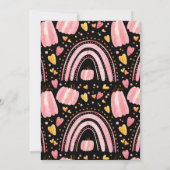 トレンディーベイリーコーンカートゥーンガールズバースデーパーティー 招待状 (裏面)