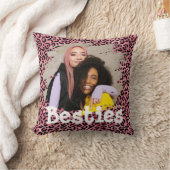 トレンディーベスティーフォトピンク&金ゴールドアニマルプリント クッション (ブランケット)