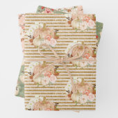 トレンディーベビーガールシャワーパンプキン子供の誕生日 ラッピングペーパーシート (インサイチュ)