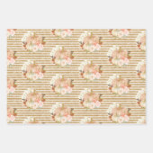 トレンディーベビーガールシャワーパンプキン子供の誕生日 ラッピングペーパーシート (正面)