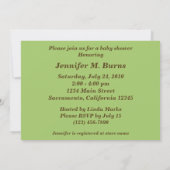 トレンディーベビーシャワー招待状カード-男の子または女の子 招待状 (裏面)