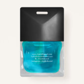 トレンディーベビーブルー爪、 ネイルポーランドビューティシャンサロン バッジ (裏面)