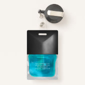 トレンディーベビーブルー爪、 ネイルポーランドビューティシャンサロン バッジ (裏面リトラクタブル付き)