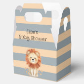 トレンディーベビーライオンストライプズボーイベビーシャワー フェイバーボックス (オープン)