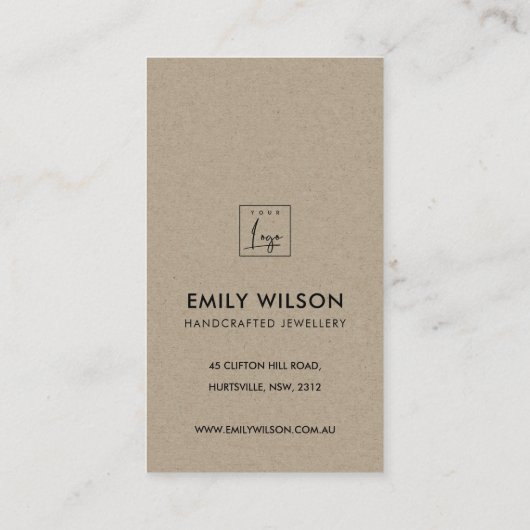 トレンディーベリーの葉の茂み緑に感謝のロゴ 名刺 (裏面)