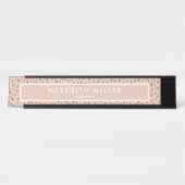 トレンディーベージュネームとテラコッタボホブラウン デスクネームプレート (正面)