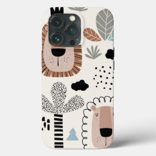 トレンディーベージュバックライオンタフモダンケース iPhone 13 PROケース