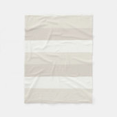 トレンディーベージュブラウンストライプの装飾エレガント品 フリースブランケット (正面)