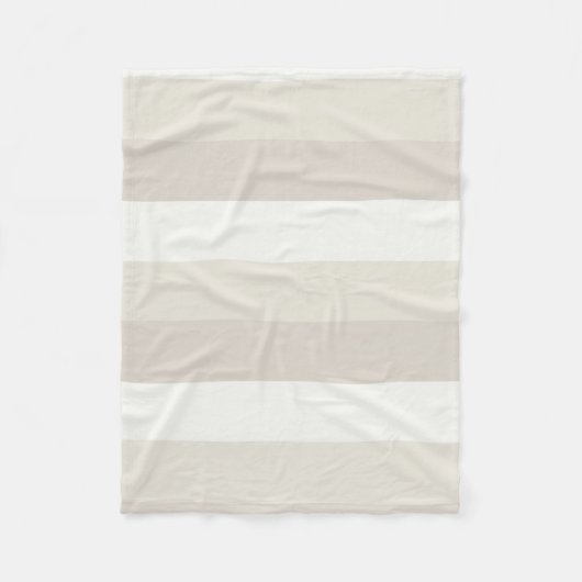 トレンディーベージュブラウンストライプの装飾エレガント品 フリースブランケット (正面)