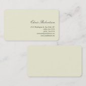 トレンディーベージュラウンドコーナースクリプト名刺 名刺 (正面/裏面)