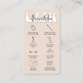 トレンディーベージュラッシュアフターケアの指示レトロ 名刺 (正面)