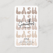 トレンディーベージュラッシュアフターケアの指示レトロ 名刺 (裏面)