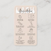 トレンディーベージュラッシュリフトティントアフターケアレトロサロン 名刺 (正面)