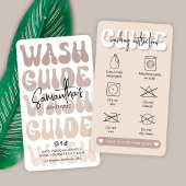 トレンディーベージュレトロ洗浄インストラクション気にカード 名刺