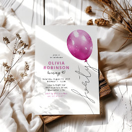 トレンディーペイクバルーン40歳の誕生日 招待状