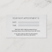 トレンディーペット入浴及びグルーミングアポイントメントカード 名刺 (裏面)