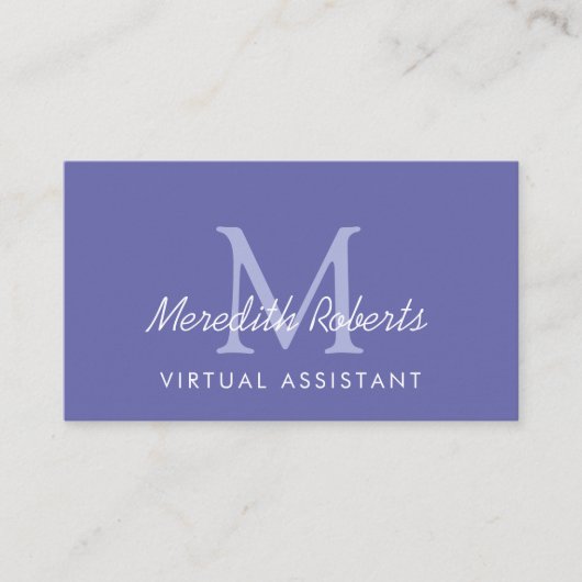 トレンディーペリウィンクルブルーカラーオブザイヤー 名刺 (正面)