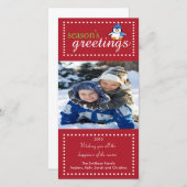トレンディーペンギン家族クリスマスフォトカード シーズンカード (正面/裏面)