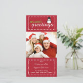 トレンディーペンギン家族クリスマスフォトカード シーズンカード (スタンド正面)