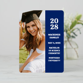 トレンディーホイモダンル写真の卒業発表 箔招待状