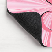 トレンディーホットピンクカラーバーストモノグラムイニシャル マウスパッド (コーナー)