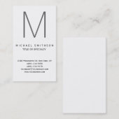 トレンディーホットモノグラムグレー白黒名刺 名刺 (正面/裏面)