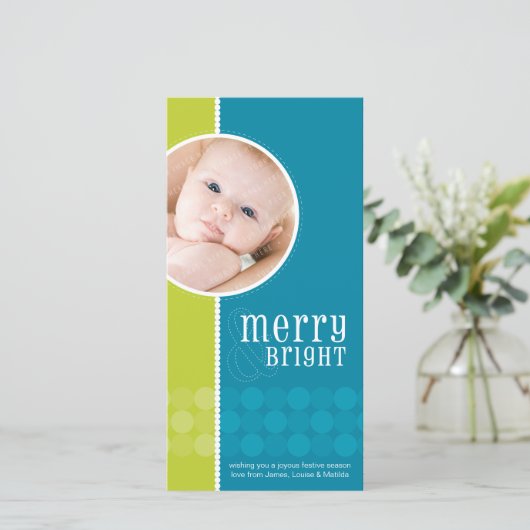 トレンディーホリデーフォトカード:: goodcheer 5 シーズンカード (スタンド正面)