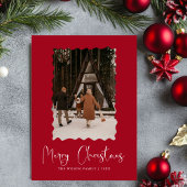 トレンディーホリデーモダンフォトクリスマスホリデーカード 招待状