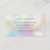 トレンディーホログラフィックオパール石名刺 名刺 (裏面)