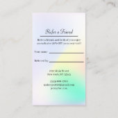 トレンディーホログラフィックグラディエントがフレンドを参照 紹介カード (裏面)