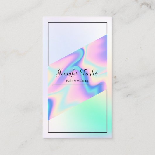 トレンディーホログラフィックグラディエントがフレンドを参照 紹介カード (正面)