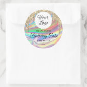 トレンディーホログラフィックグリッタードリップ美しい化粧料 ラウンドシール (バッグ)