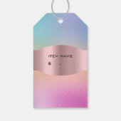 トレンディーホログラフィックバラプライスファッションブティックラベル ギフトタグ (裏面)