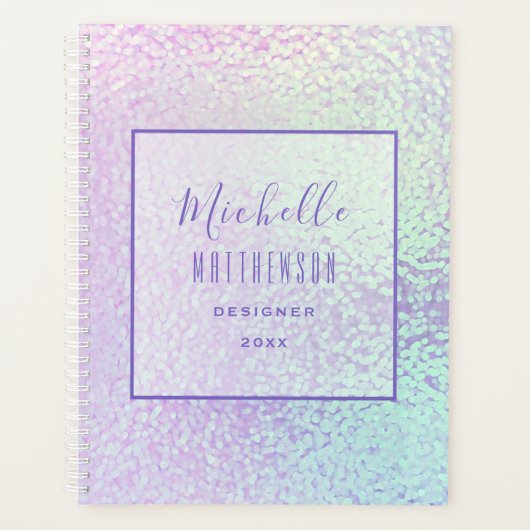 トレンディーホログラフィックプロフェッショナルシックビジネス2024 プランナー手帳 (正面)