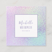 トレンディーホログラフィックプロフェッショナルシック スクエア名刺 (正面)