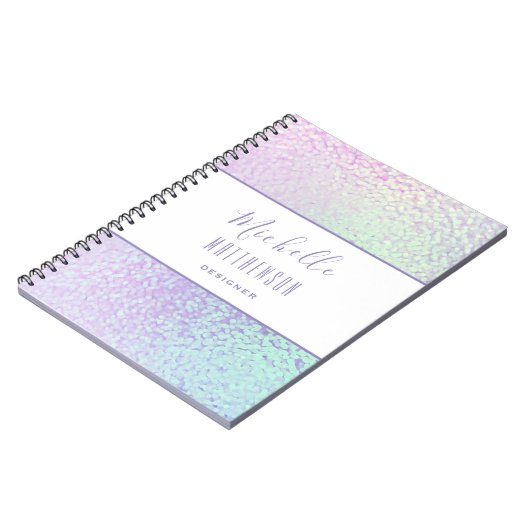 トレンディーホログラフィックプロフェッショナルシック・ビジネス ノートブック (左側)