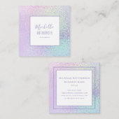 トレンディーホログラフィックプロフェッショナルチック スクエア名刺 (正面/裏面)