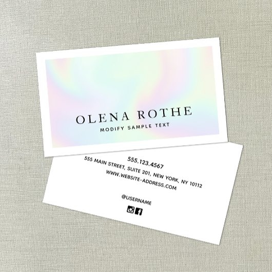 トレンディーホログラフィックプロフェッショナル呼び出しカード コーリングカード