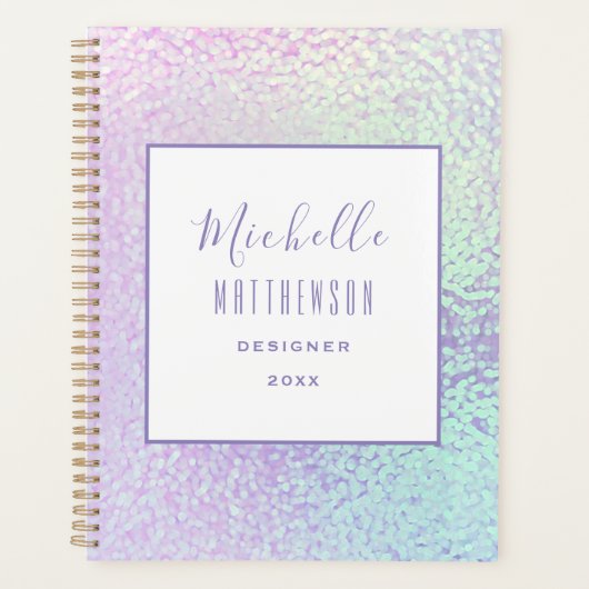 トレンディーホログラフィックプロフェッショナル2024シック・ビジネス プランナー手帳 (正面)