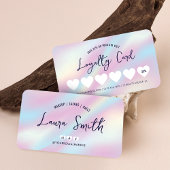 トレンディーホログラフィックヘアスタイリスト爪、 ネイル美しいサロン ロイヤリティカード