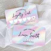 トレンディーホログラフィックヘアスタイリスト爪、 ネイル美しいサロン ロイヤリティカード