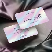 トレンディーホログラフィックヘアスタイリスト爪、 ネイル美しいサロン 名刺