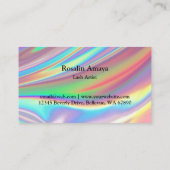 トレンディーホログラフィックラッシュテクメイクアップアーティスト 名刺 (裏面)